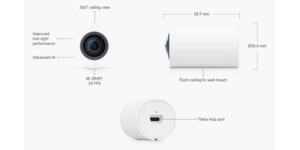 Objectif pour caméra de vidéosurveillance 360 8MP pour hub ai theta – vue 5