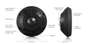 CAMÉRA G6 PANORAMIQUE 12MP POE IP66 Noire – vue 3