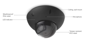 CAMÉRA G6 PRO DOME 4K PoE+ IP66 ZOO ZOOM X2 IR IA Noire IK10 – vue 4