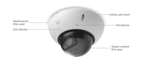 CAMÉRA G6 PRO DOME 4K PoE+ IP66 ZOO ZOOM X2 IR IA Blanche IK10 – vue 4