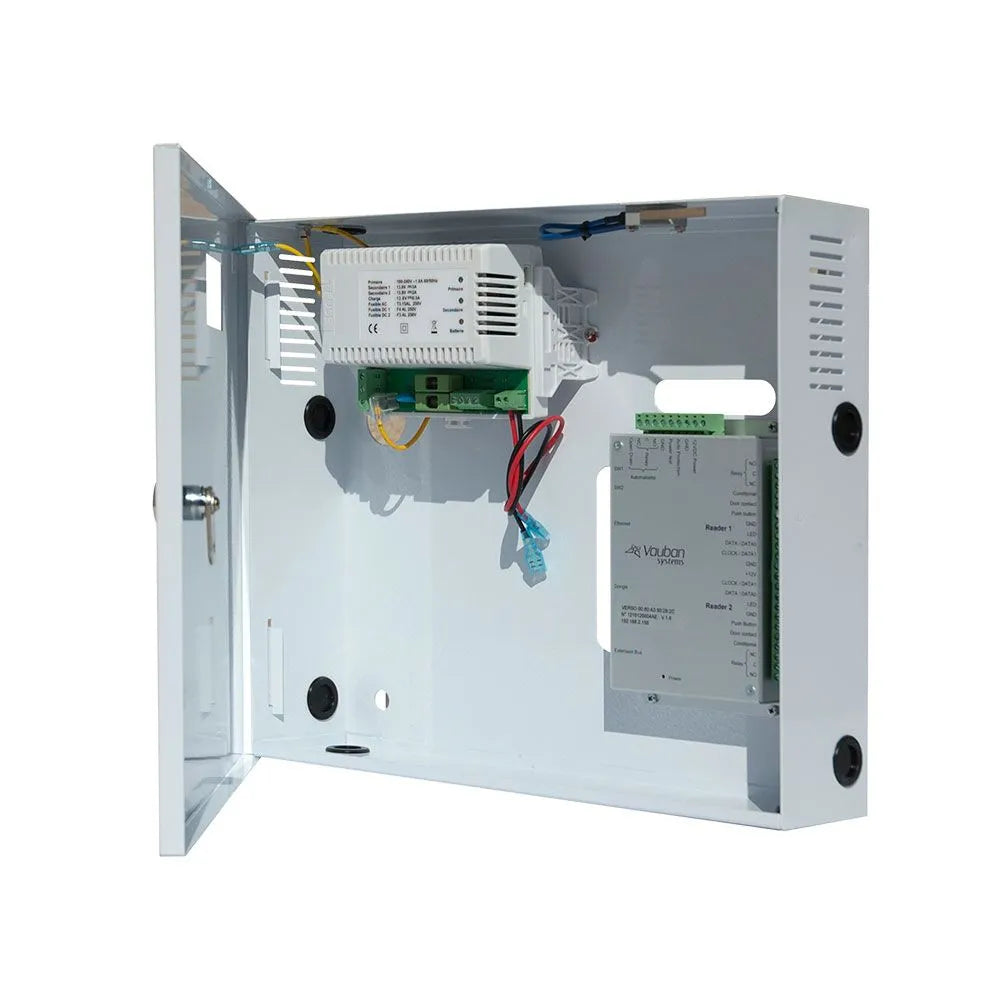 Équipement de contrôle d'accès multiprotocoles en coffret mural avec alim 220V