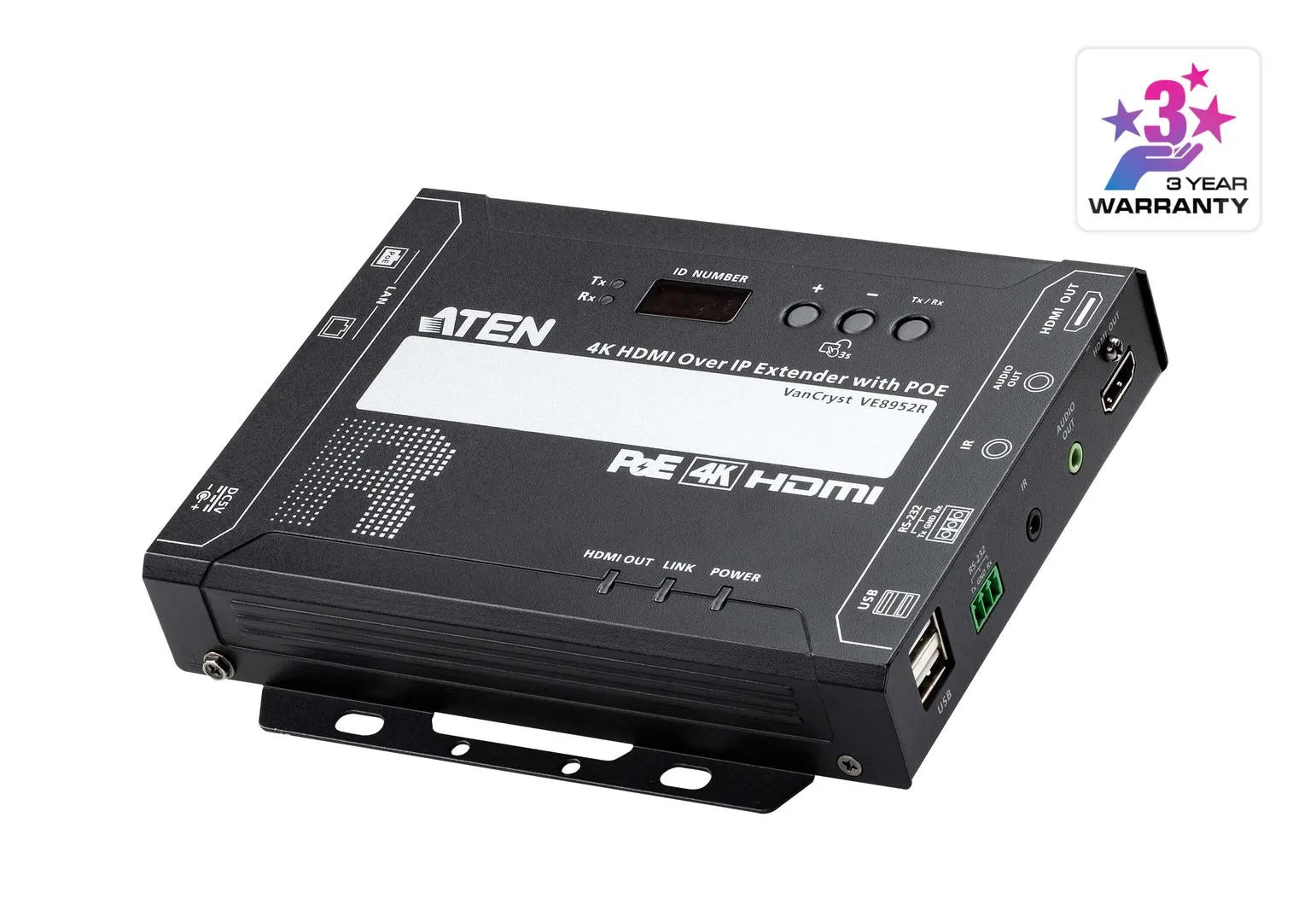 Commutateur KVM récepteur 4K HDMI POE
