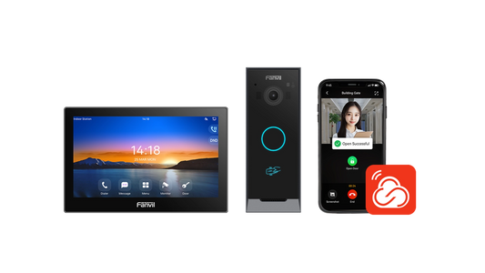 Interphone Comprend le Visiophone i504W + portier vidéo i60