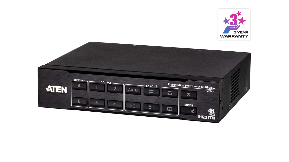 Commutateur KVM multidiffusion en quadruple affichage 4K HDMI
