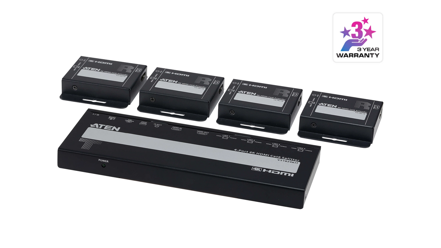 Commutateur KVM Repartiteur Cat 6 HDMI 4K a 4 ports