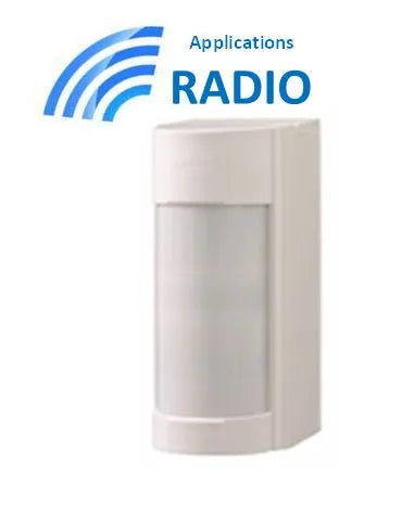 DOUBLE DÉTECTEUR IR IP55 90 PORTEE 12m Version double technologie (10.587 GHz)