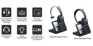 Casque téléphonique duo DECT et bluetooth – vue 3