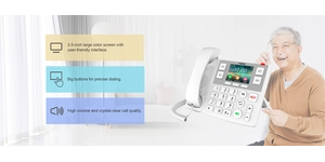 Téléphone IP écran 3.5' couleur 2 ports big button, blanc – vue 4