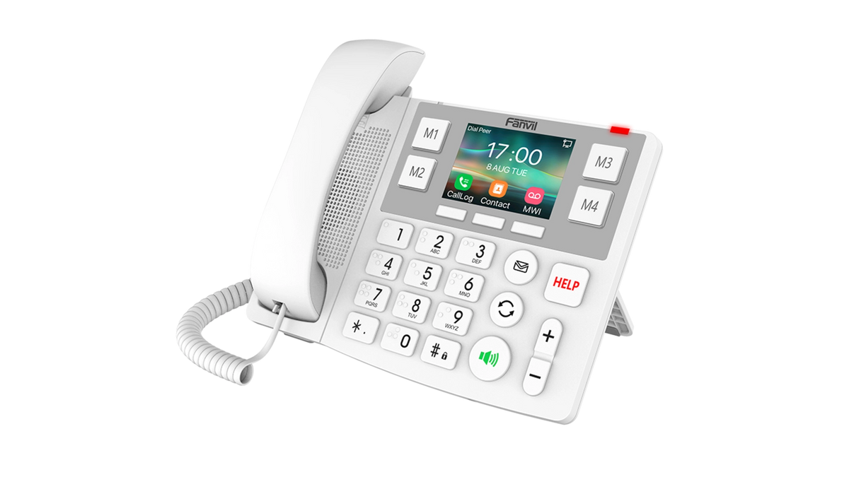 Téléphone IP écran 3.5' couleur 2 ports big button, blanc