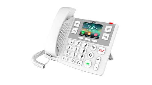 Téléphone IP écran 3.5' couleur 2 ports big button, blanc