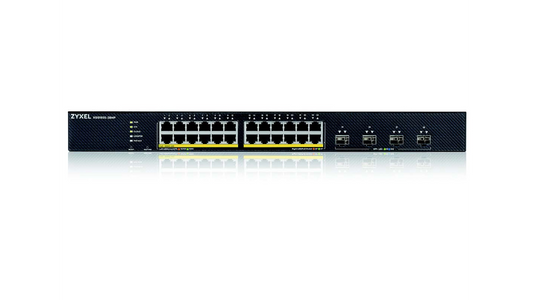 SWITCH HYBRIDE 24xGBPS POE+ 4x10GBP 375W