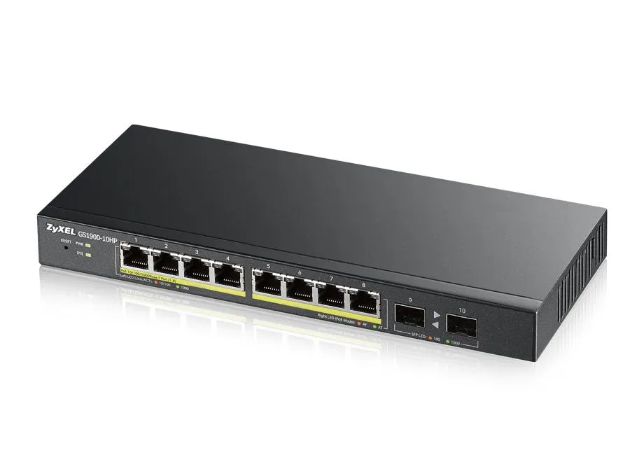 SWITCH L2 8 PORTS GIGA POE + 2 SFP 77W