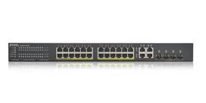 SWITCH HYBRIDE 24 PORTS POE+4 COMBO 375W – vue 2