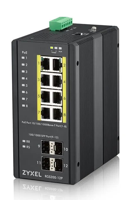8 PORTS Gbps RJ45 POE+ 4 Gbps SFP 240W -40//75C IP30
