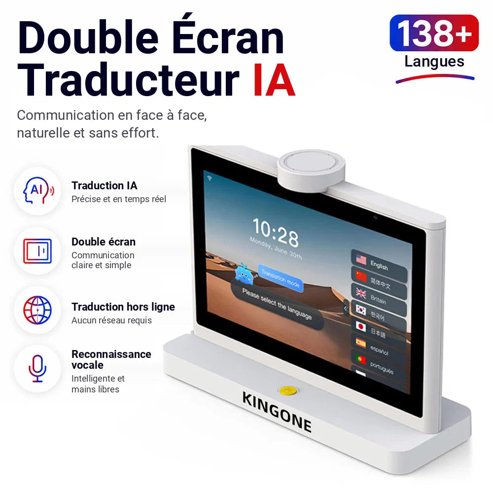 Traducteur IA Double Écran T10